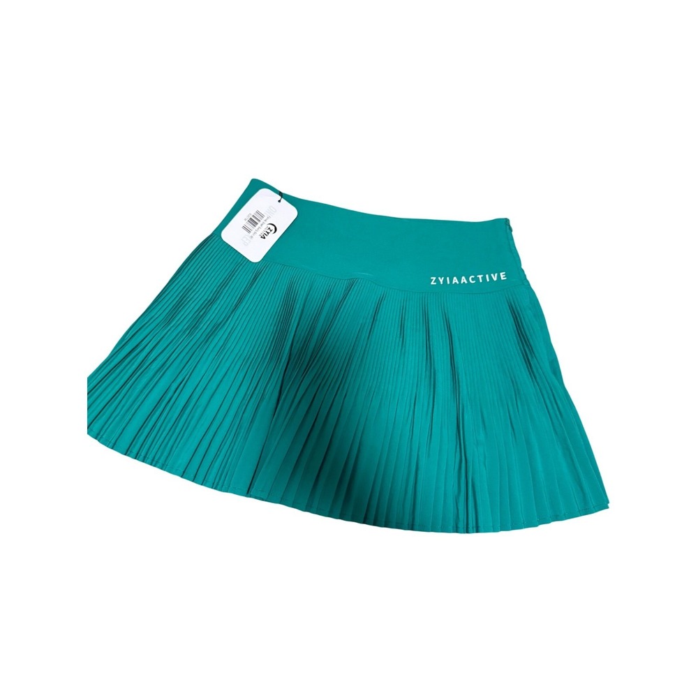 Zyia Emerald Green Pleated Tennis Skort Athletic Preppy Medium NWT - Picture 6 of 6